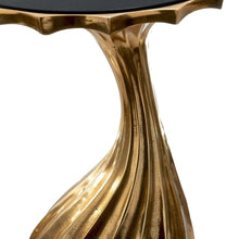 Load image into Gallery viewer, Granite Round Abstract End Table - Gold