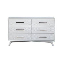 Load image into Gallery viewer, Solid Wood 6 Drawer Double Dresser - White