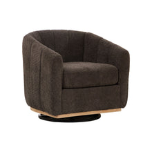 Load image into Gallery viewer, Swivel Upholstered Barrel Chair With Metal Base