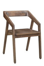 Load image into Gallery viewer, Solid Wood Open Back Dining Arm Chair - Dark Brown