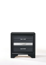 Load image into Gallery viewer, Rectangular Three Drawers Nightstand With Solid Wood Top - Black