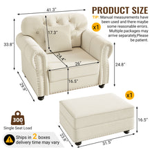 Load image into Gallery viewer, Sofa With Nailhead Trim And Rolled Armrests