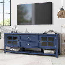 Load image into Gallery viewer, TV Stand, Entertainment Center With Dual Drawers And Hidden Storage, Cabinet With Soft Closing Doors And Sleek Panel Design