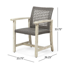 Load image into Gallery viewer, Outdoor Dining Chair Acacia Wood Frame (Set of 2)