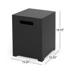Load image into Gallery viewer, Modern Tank Holder Side Table With Powder Coated Frame
