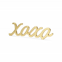 Load image into Gallery viewer, Hand Painted XOXO Sentiment Tabletop Sculpture - Gold