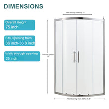 Load image into Gallery viewer, Framed Tub Shower Enclosure With Clear Tempered Glass