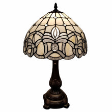 Load image into Gallery viewer, 19" Metal Candlestick Table Lamp With White Dome Shade - Dark Brown