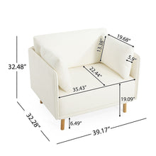 Load image into Gallery viewer, Modern Upholstered Accent Chair With Soft Cushions, Sleek Armrest Design
