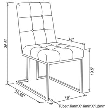 Load image into Gallery viewer, Tufted Back Upholstered Dining Chair (Set of 2)