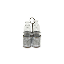 Load image into Gallery viewer, Galvanized Decorative Bottle Tabletop Sculpture (Set of 4) - Clear