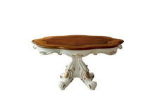 Load image into Gallery viewer, 62" Oval Solid Wood Pedestal Base Dining Table - Brown / White