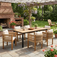 Load image into Gallery viewer, Outdoor Dining Set & Table And Rope Chairs