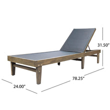 Load image into Gallery viewer, Summerland Chaise Lounge Dark Mesh Outdoor Seating - Dark Gray