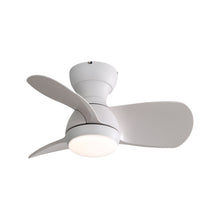 Load image into Gallery viewer, 23" Bedroom Ceiling Fan With 3 Color Dimmable 3 ABS Blades Remote Control Dc Motor With 18W Led Light