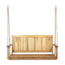 Load image into Gallery viewer, Tambora - Porch Swing Acacia Wood Slat Design