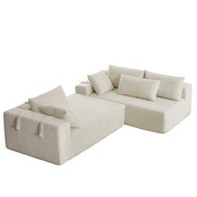 Load image into Gallery viewer, Modern Chenille Upholstered Sectional Sofa Couch Set With 6 Pillows,Free Combination