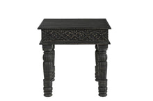 Load image into Gallery viewer, Distressed Solid Wood End Table - Black