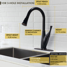 Load image into Gallery viewer, Kitchen Faucet With Pull Out Sprayer - Oil-Rubbed Bronze