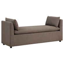 Load image into Gallery viewer, Isiah - Raised Arm Accent Bench - Brown