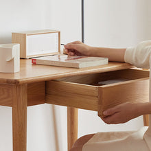 Load image into Gallery viewer, Computer Study, Work Desk Dressing Table Slim With Drawer - Oak Natural
