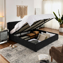 Load image into Gallery viewer, Storage Upholstered Hydraulic Platform Bed With Integrated Headboard