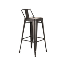 Load image into Gallery viewer, Metal Low Back Counter Height Bar Chairs (Set of 4) - Black