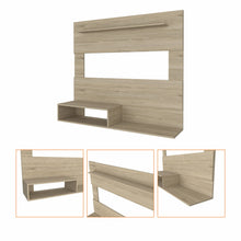 Load image into Gallery viewer, Manufactured Wood Open Shelving Entertainment Center - Light Pine