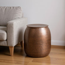 Load image into Gallery viewer, 21" Metal Round End Table - Copper