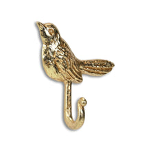 Load image into Gallery viewer, 5" Cast Iron Bird Wall Hook - Gold