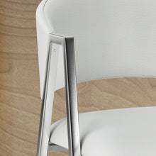 Load image into Gallery viewer, Modern Bar Stools With Low Back And Arms And Durable Metal Frame (Set of 2) - Ivory