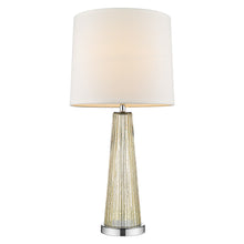 Load image into Gallery viewer, Glass Buffet Lamp With Off-White Empire Shade - Champagne