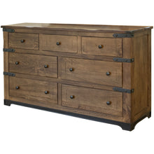 Load image into Gallery viewer, Solid Wood Seven Drawer Triple Dresser - Natural