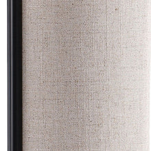 Load image into Gallery viewer, Metal Bedside Lamp With Beige Cylinder Shade - Black