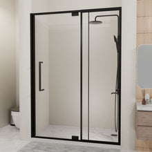 Load image into Gallery viewer, Semi Frameless Pivot Hinged Shower Door, Reversible Design