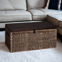 Load image into Gallery viewer, Wicker With Iron Coffee Table - Brown