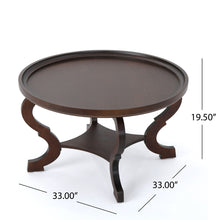 Load image into Gallery viewer, Elegant Coffee Table With Rimmed Top And Curved Design