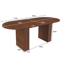 Load image into Gallery viewer, Modern Farmhouse Oval Dining Table With Slim Base