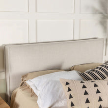 Load image into Gallery viewer, Queen / Full Size Upholstered Headboard With Flange Details - Sand