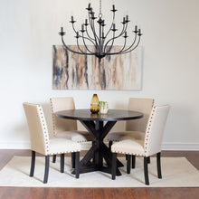 Load image into Gallery viewer, Mytzi - 5 Piece Dining Set, Cross-Buck Dining Table With 4 Stylish Chairs - Black / Beige