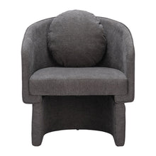 Load image into Gallery viewer, Fabric Barrel Chair And Toss Pillow - Gray