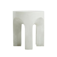 Load image into Gallery viewer, Outdoor Round Top Side Table / End Table, Living Room Accent Table - Antique White