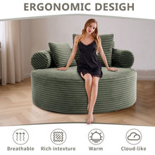 Load image into Gallery viewer, Round Sofa Bed With 3 Pillows For Living Room