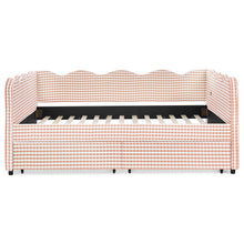 Load image into Gallery viewer, Gingham Daybed With USB Charging Port, Wave-Shaped Design