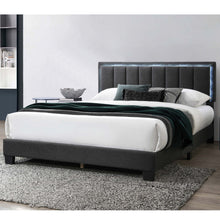 Load image into Gallery viewer, Bed With Channel Tufting And Built In LED Headboard