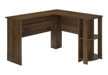 Load image into Gallery viewer, Computer Desk, Home Office, Corner, Storage Shelves, L Shape, Laptop, Contemporary & Modern - Walnut