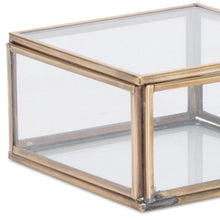 Load image into Gallery viewer, Decorative Keepsake Boxes (Set of 2) - Clear / Gold