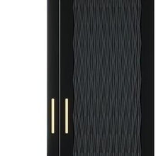 Load image into Gallery viewer, 71" Carved Geometric And Mirro Two Door Two Drawer Combo Dresser - Black