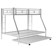 Load image into Gallery viewer, Bunk Bed With Steel Frame And Trundle, 2 Side Ladders