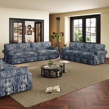 Load image into Gallery viewer, Luxuriously Comfortable Cloud Couch With Elegant Rolled Arms & Pleated Skirt Design